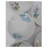 Gemsmith Floral Pattern Porcelain Dessert Plates - Assorted 6-7 Inch Designs