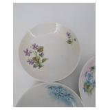 Gemsmith Floral Pattern Porcelain Dessert Plates - Assorted 6-7 Inch Designs