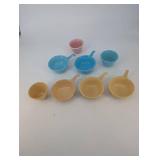 Genuine Oven-Serve Ware Teacups Assorted Colors - Blue, Pink & Tan (8-Piece)