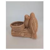 Two Ceramic Bird Planters - Assorted Glazed Figurines