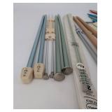 Assorted Knitting Needles Set - Clover Takumi Velvet Bamboo & Boye Metal Needles in Leather Case