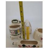Hand-Painted Floral Ceramic Teapot & Accessories Set