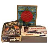 LL - Milton Bradley Dark Tower & Leverage - Northwestern San Lo Chinese Checkers (Lot of 3)