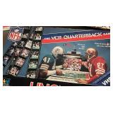 LL - UNO Wild Tiles, Monopoly Playmaster, The VCR Quarterback Game and Advance to Boardwalk (Lot of 4)