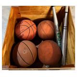 LL - Louisville Slugger - Easton Softball Bats with 4 Spalding Basketballs (Lot of 6)