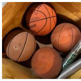 LL - Louisville Slugger - Easton Softball Bats with 4 Spalding Basketballs (Lot of 6)