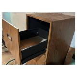 LL - Oak-Veneer 4-Drawer File Cabinet