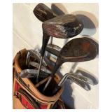 LL - Par Bag Vintage Golf Clubs Set - Atlantic Products Corp Plaid Carry Bag
