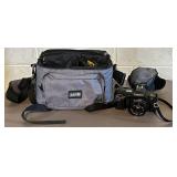LL - Canon T70 35mm SLR Film Camera with FD 50mm f/1.8 Lens & Kata Bag