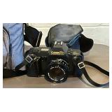 LL - Canon T70 35mm SLR Film Camera with FD 50mm f/1.8 Lens & Kata Bag
