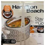 LL - Hamilton Beach Stay or Go 4 Qt Slow Cooker with Clip-Tight Sealed Lid