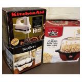 LL - KitchenAid Ultra Power Soft Start 7-Speed Mixer, West Bend Stir Crazy Popcorn Machine & Electric Egg Cooker