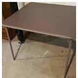 LL - Circle & Square Folding Tables with 5 Folding Chairs (Lot of 7)