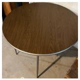 LL - Circle & Square Folding Tables with 5 Folding Chairs (Lot of 7)