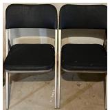 LL - Circle & Square Folding Tables with 5 Folding Chairs (Lot of 7)