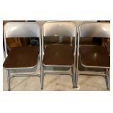 LL - Circle & Square Folding Tables with 5 Folding Chairs (Lot of 7)