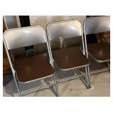 LL - Circle & Square Folding Tables with 5 Folding Chairs (Lot of 7)