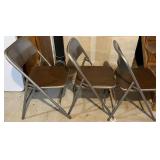 LL - Circle & Square Folding Tables with 5 Folding Chairs (Lot of 7)
