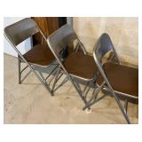 LL - Circle & Square Folding Tables with 5 Folding Chairs (Lot of 7)