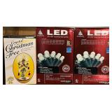LL - Venezia Crystal Christmas Tree With Removable Ornaments & Enchanted Forest LED Light Sets (Lot of 3)
