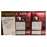 LL - Venezia Crystal Christmas Tree With Removable Ornaments & Enchanted Forest LED Light Sets (Lot of 3)
