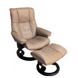 LR - Ekornes Stressless Reclining Chair & Ottoman - Leather Upholstery