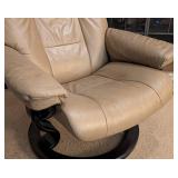 LR - Ekornes Stressless Reclining Chair & Ottoman - Leather Upholstery
