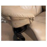 LR - Ekornes Stressless Reclining Chair & Ottoman - Leather Upholstery