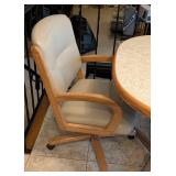 K - Vintage Chromcraft Dining Table Set with 4 Upholstered Chairs
