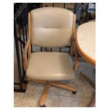 K - Vintage Chromcraft Dining Table Set with 4 Upholstered Chairs