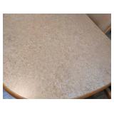 K - Vintage Chromcraft Dining Table Set with 4 Upholstered Chairs