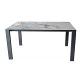 G - ATIM Marble-Top Expandable Dining Table