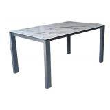 G - ATIM Marble-Top Expandable Dining Table