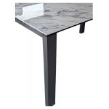 G - ATIM Marble-Top Expandable Dining Table