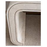 DR - Alexvale Vintage Faux Travertine Side Table