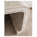 DR - Alexvale Vintage Faux Travertine Side Table