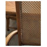 DR - Vintage Burlington Furniture Vintage Dining Room Set - with 2 Leaves & 6 Cane-Back Chairs