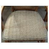 DR - Vintage Burlington Furniture Vintage Dining Room Set - with 2 Leaves & 6 Cane-Back Chairs