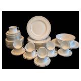 K - Kate Spade New York McCormick Square Dinnerware Set - Service for 12 (Missing Bread Plate & Teacup)