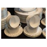 K - Kate Spade New York McCormick Square Dinnerware Set - Service for 12 (Missing Bread Plate & Teacup)