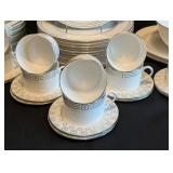 K - Kate Spade New York McCormick Square Dinnerware Set - Service for 12 (Missing Bread Plate & Teacup)