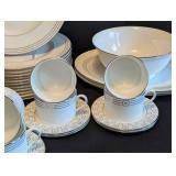 K - Kate Spade New York McCormick Square Dinnerware Set - Service for 12 (Missing Bread Plate & Teacup)