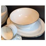 K - Kate Spade New York McCormick Square Dinnerware Set - Service for 12 (Missing Bread Plate & Teacup)
