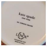 K - Kate Spade New York McCormick Square Dinnerware Set - Service for 12 (Missing Bread Plate & Teacup)
