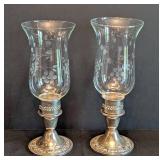 K - Vintage Weighted Sterling Silver Candle Holders