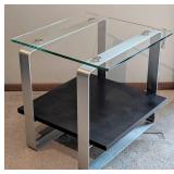 LR - Glass Top Side Table