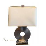 LR - 22-Inch Table Lamp on Marble Base with Fabric Shade