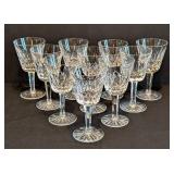 K - Waterford Lismore Crystal Stemware Glasses (Lot of 10)