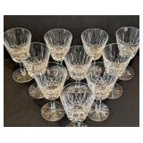 K - Waterford Lismore Crystal Stemware Glasses (Lot of 10)
