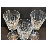 K - Waterford Lismore Crystal Cordial Glasses (Set of 3)